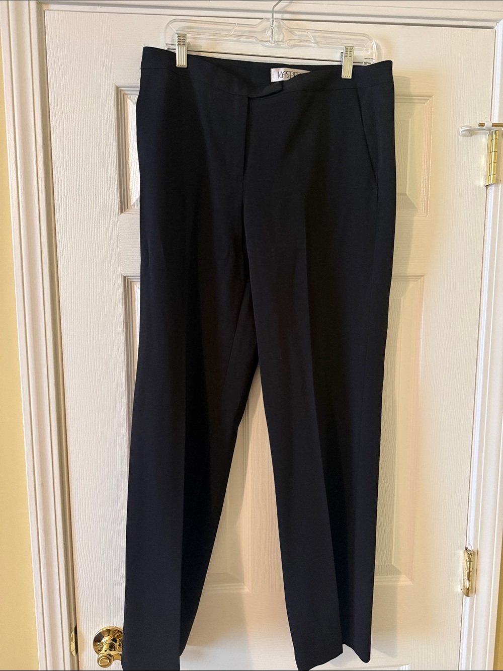 Kasper Black Straight-Leg Dress Pants